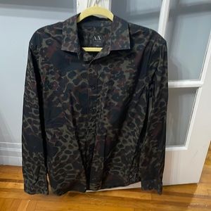 Armani exchange camo Casual button down shirt